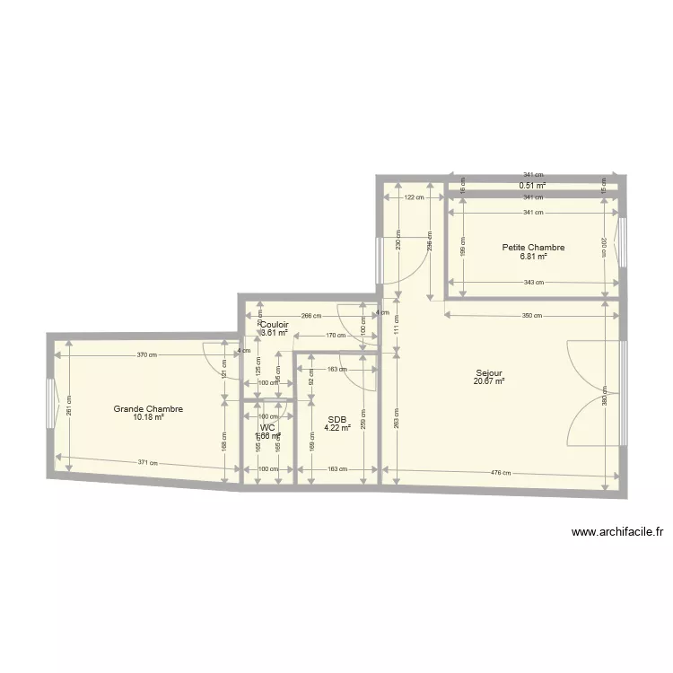 Petit Hutin. Plan de 