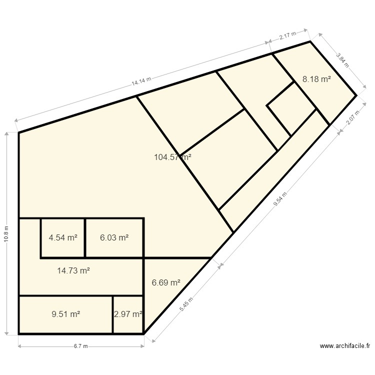 PLAN MICRO CRECHE BERNES VIERGE. Plan de 8 pièces et 157 m2