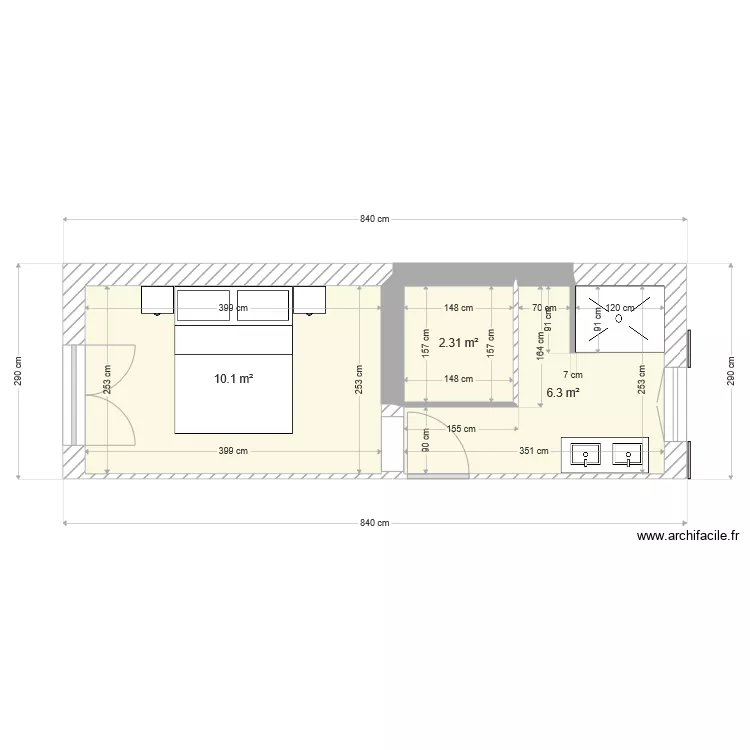 SUITE BOURDON. Plan de 