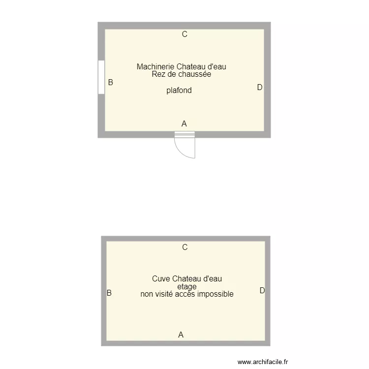 chateau d'eau. Plan de 