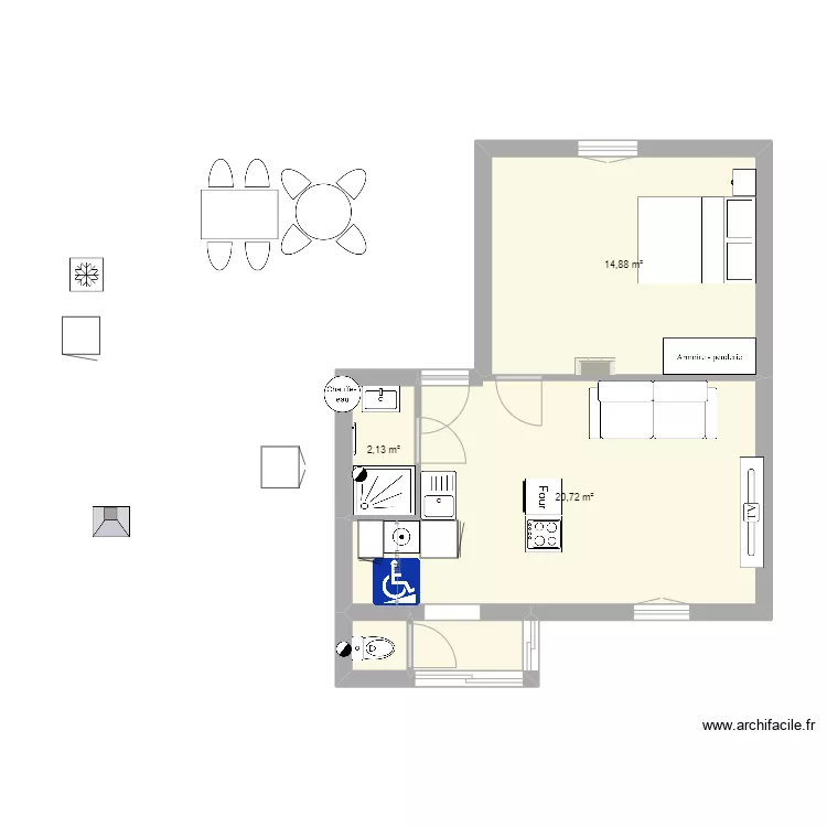 T2 vue faron V2. Plan de 