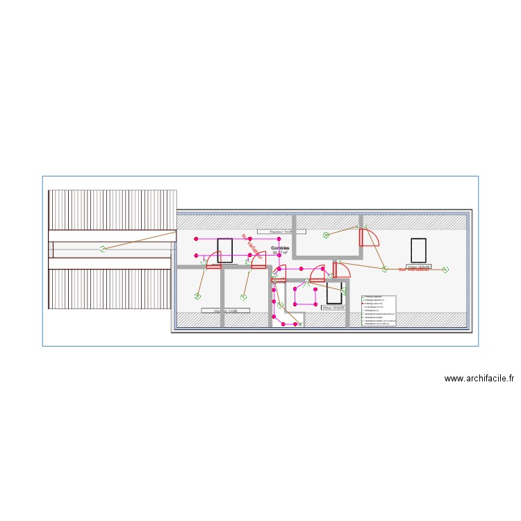 DARMIAN-PLAN COMBLES-LUMINAIRES. Plan de 0 pièce et 0 m2