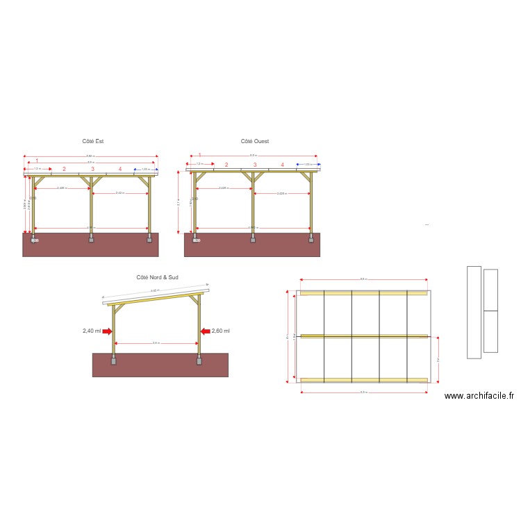 Carport. Plan de 0 pièce et 0 m2