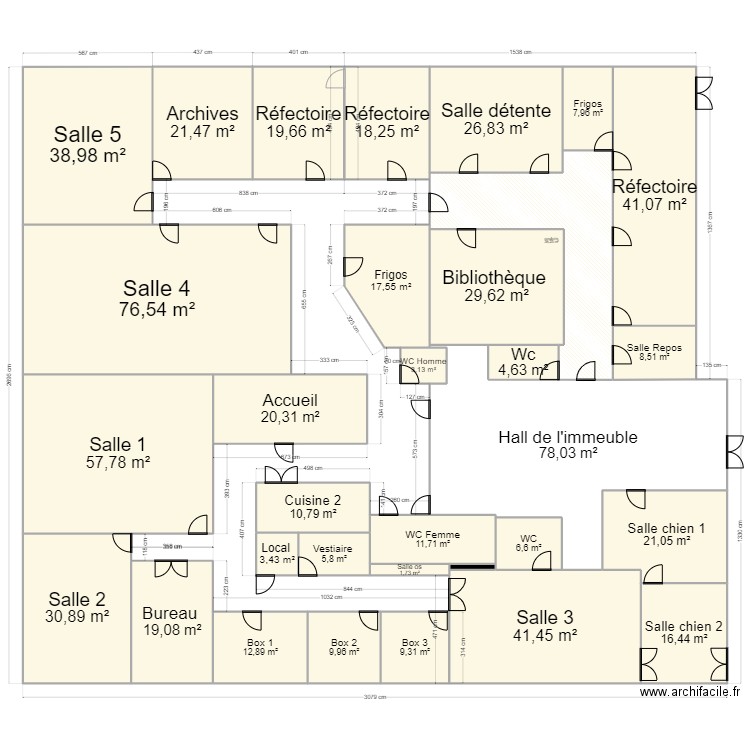 Avant travaux esoaa avec nouveau local. Plan de 0 pièce et 0 m2