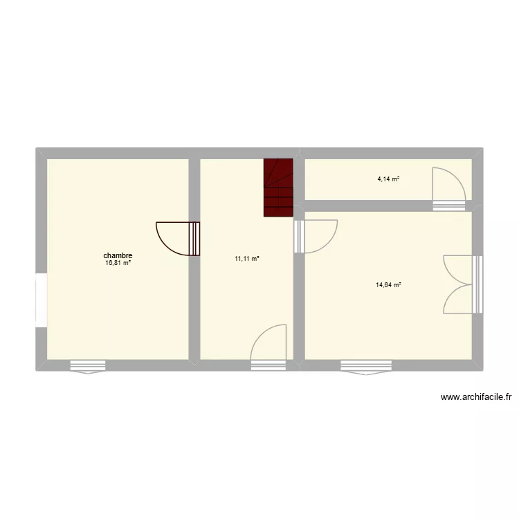 BRIENNE. Plan de 4 pièces et 47 m²