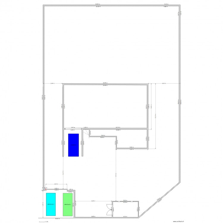 IMPLANTATION GARAGE BOIS. Plan de 0 pièce et 0 m2