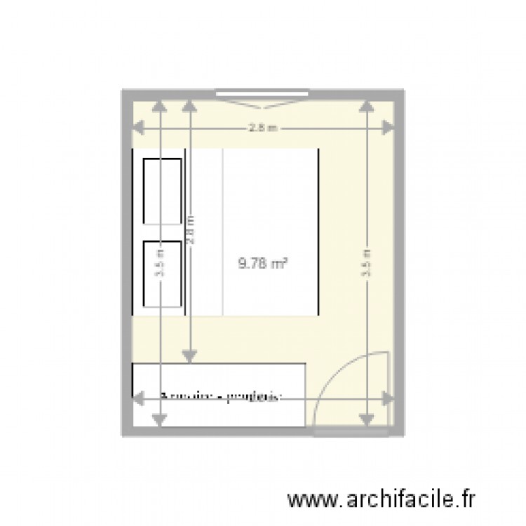 st raph chambre. Plan de 0 pièce et 0 m2