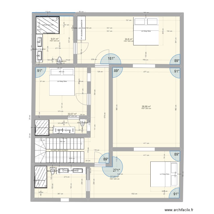 30 1er. Plan de 5 pièces et 120 m2