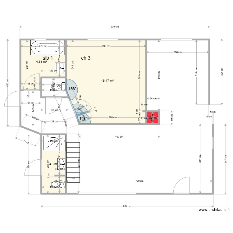 maison bernadette p. Plan de 4 pièces et 24 m2