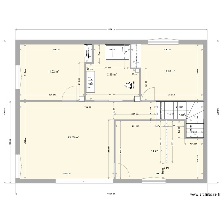 PLAN 1er avec cloisons. Plan de 0 pièce et 0 m2