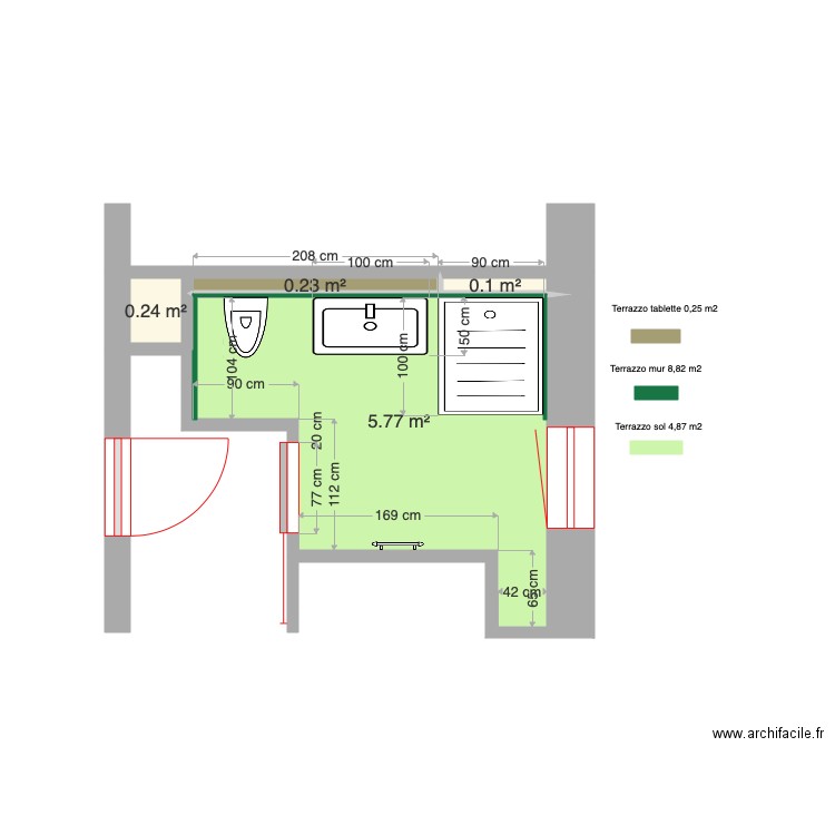 salle de bains 2 maison . Plan de 0 pièce et 0 m2