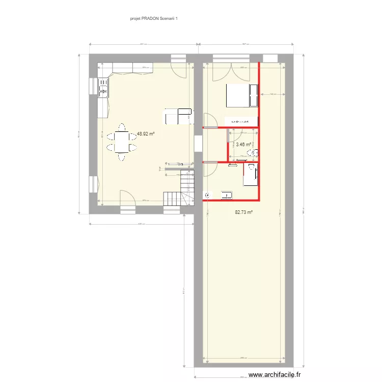 PRADON ST PRIVAT projet 1. Plan de 