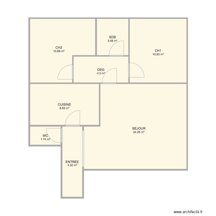 cessole. Plan de 0 pièce et 0 m2