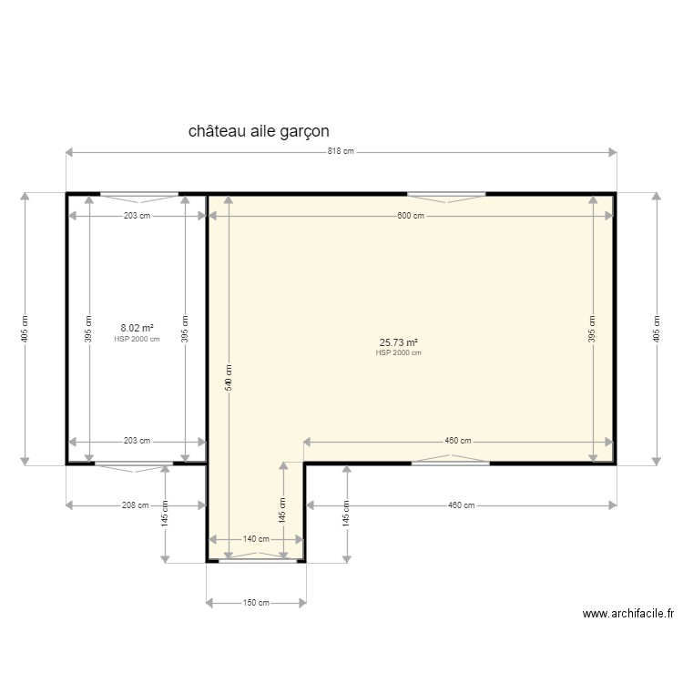 aile garçon. Plan de 0 pièce et 0 m2