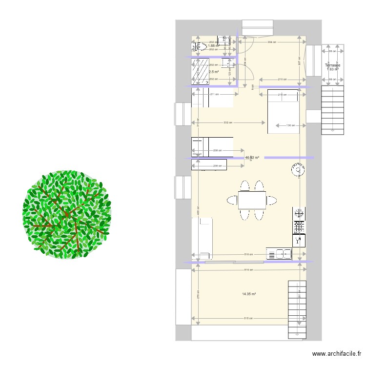 Gite 4 Rocles. Plan de 0 pièce et 0 m2