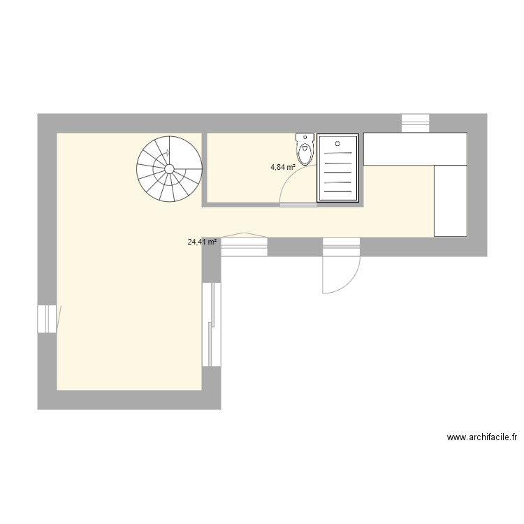 sceaux. Plan de 2 pièces et 29 m2