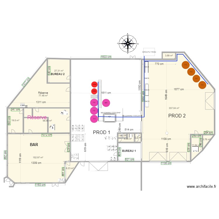 Reseau glycol. Plan de 0 pièce et 0 m2