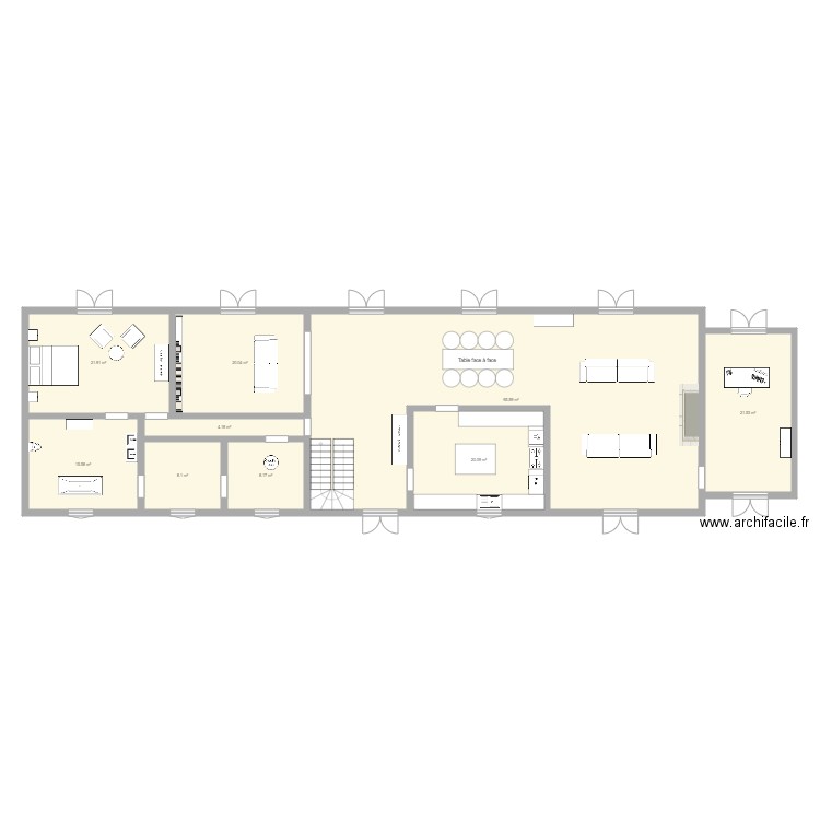Longère. Plan de 0 pièce et 0 m2