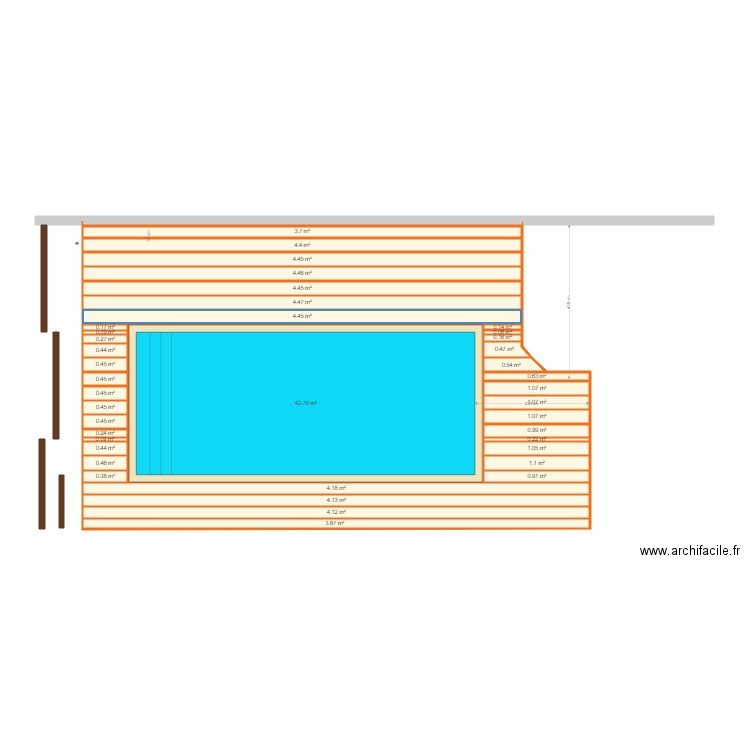 lambourde piscine entraxe 40. Plan de 0 pièce et 0 m2