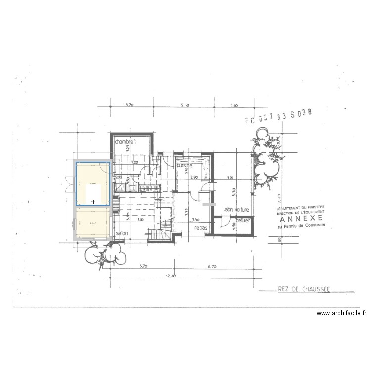 Plan RDC SADAT. Plan de 0 pièce et 0 m2