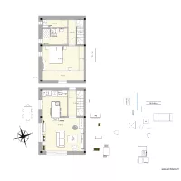 PG appart duplex pignon est sections 5 wc &eacute;tage 2