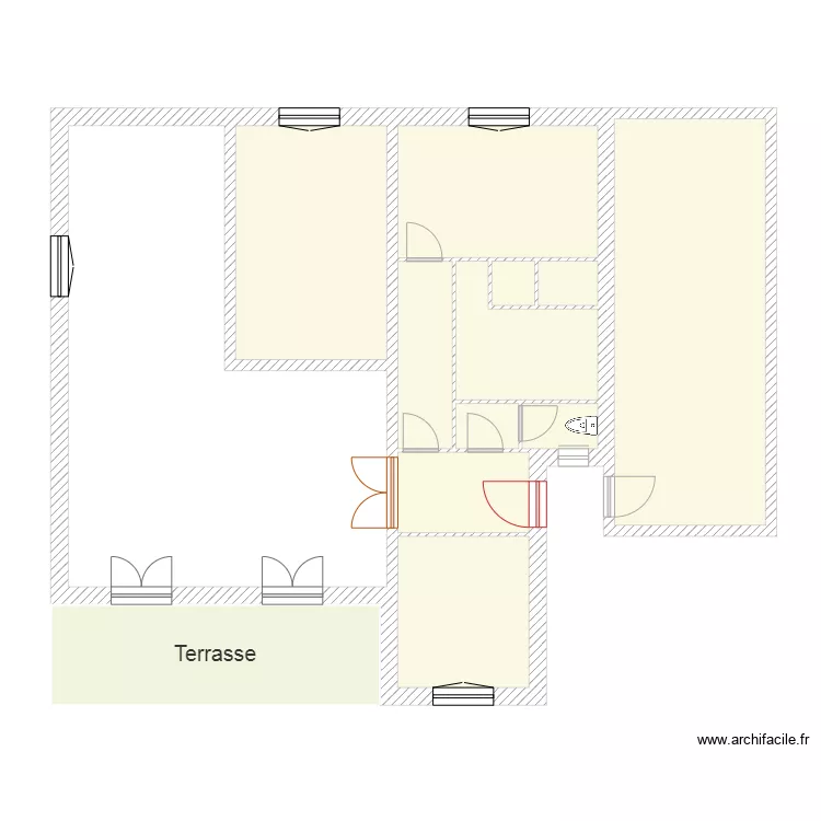 rez de chauss&eacute;e pavillon 4. Plan de 