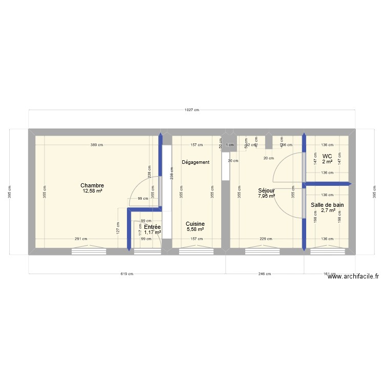 Projet SCI RAO. Plan de 6 pièces et 32 m2