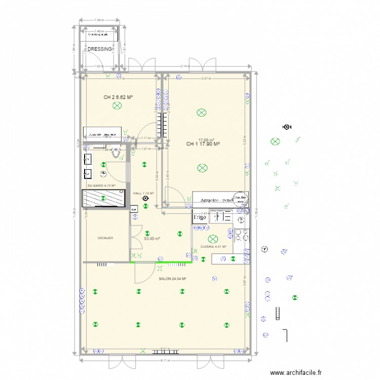 appartement brureau ELECTRIQUE. Plan de 0 pièce et 0 m2