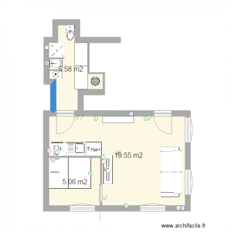 studio3. Plan de 0 pièce et 0 m2