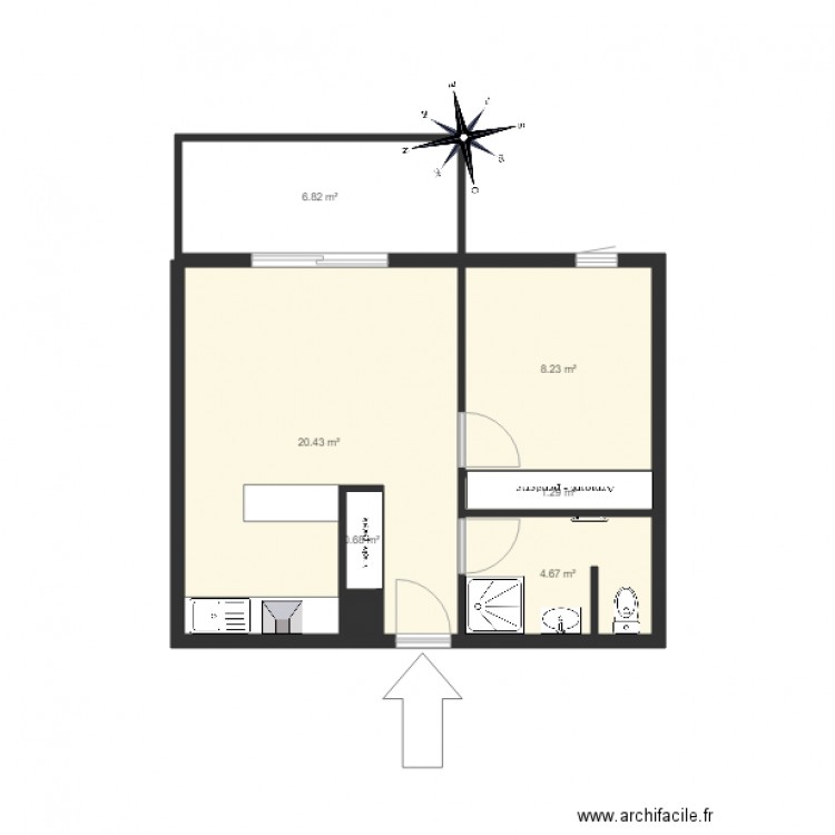 plan F2 Lavezzi. Plan de 0 pièce et 0 m2