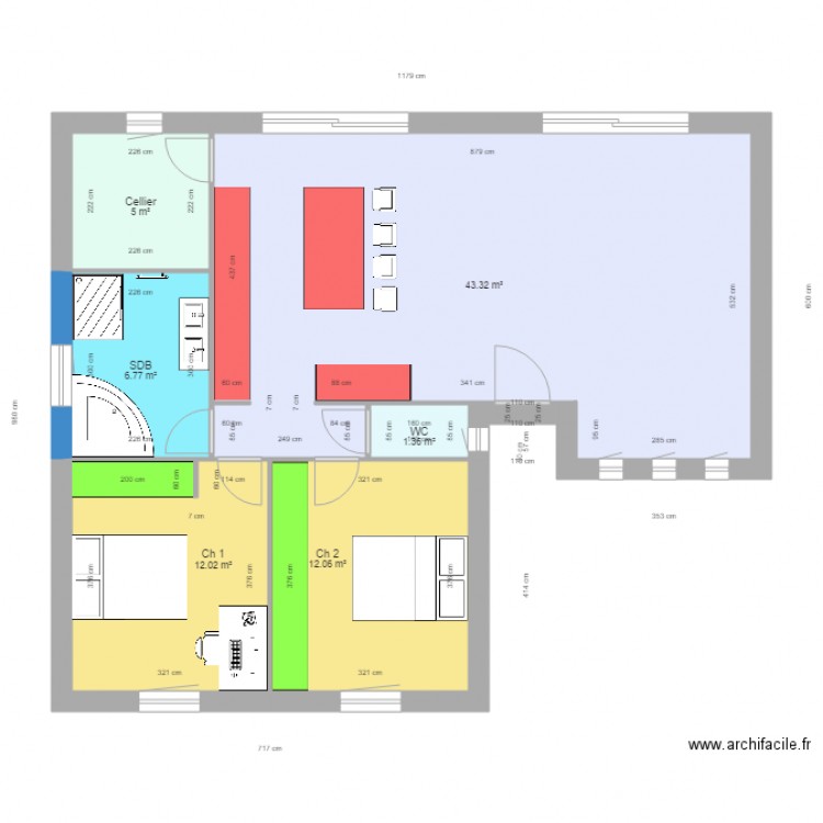 DUPONT CARNEAU. Plan de 0 pièce et 0 m2