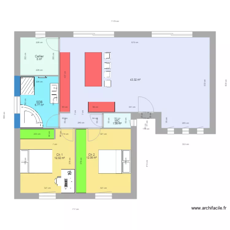 DUPONT CARNEAU. Plan de 