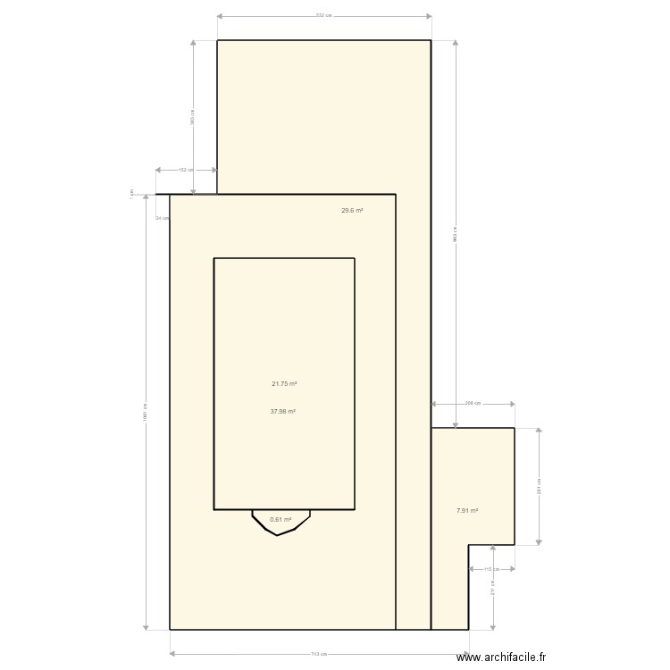 dezert. Plan de 5 pièces et 120 m2