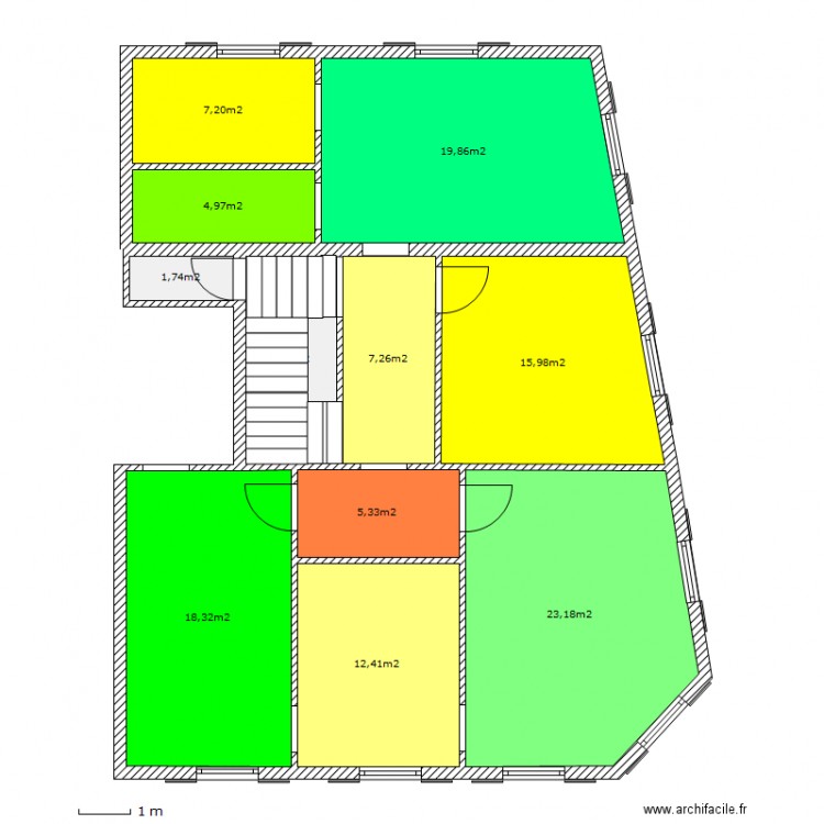 Gambetta 21 Niveau 1. Plan de 0 pièce et 0 m2