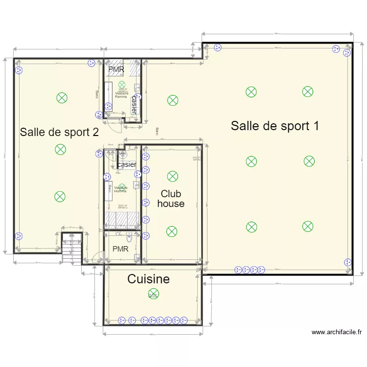 RDC Salle de sport elec. Plan de RDC Salle de sport elec. Plan de