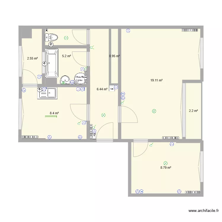 Auxonne Plan de d&eacute;part. Plan de 