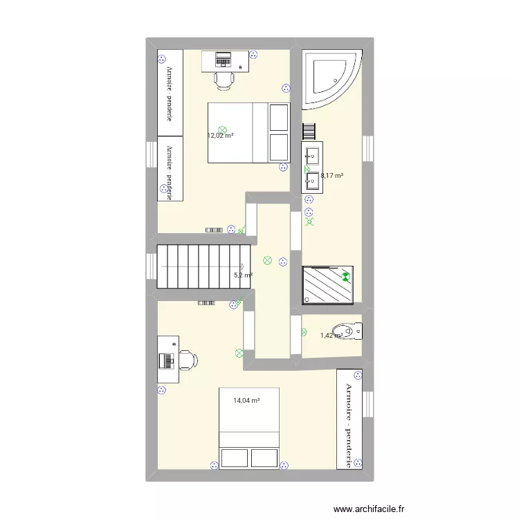 &Eacute;tage . Plan de 