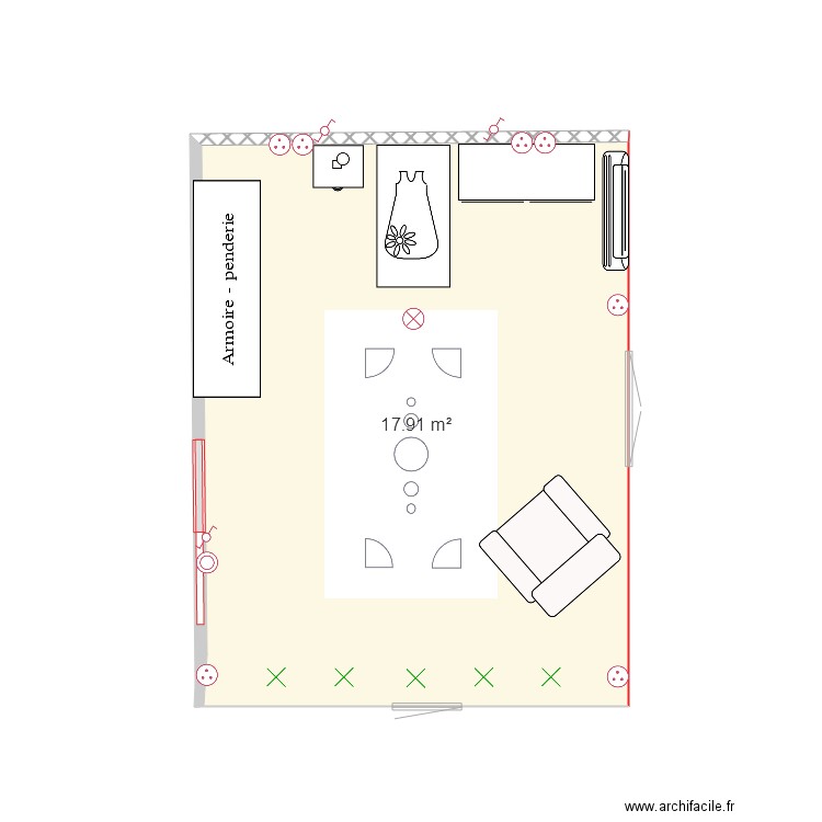 elec chambre1 yess. Plan de 0 pièce et 0 m2