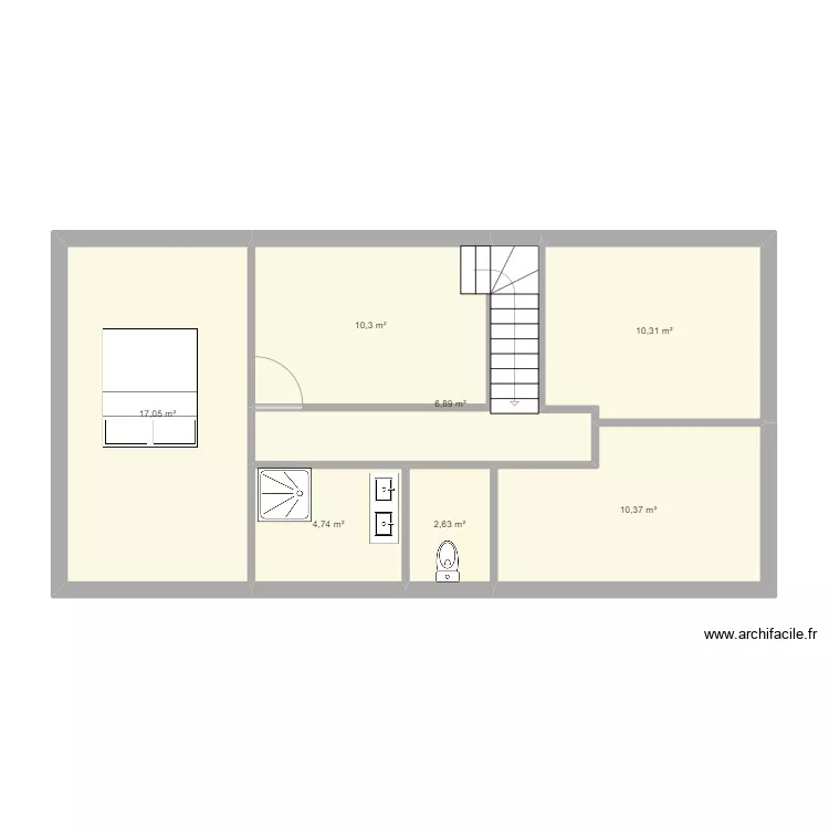 Maison &eacute;tage. Plan de 
