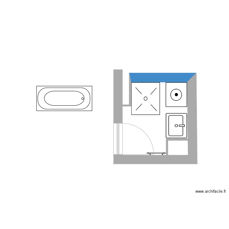 salle de bain seb. Plan de 0 pièce et 0 m2