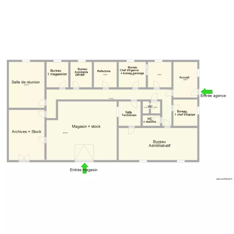 Agence Compi&egrave;gne Projet. Plan de 