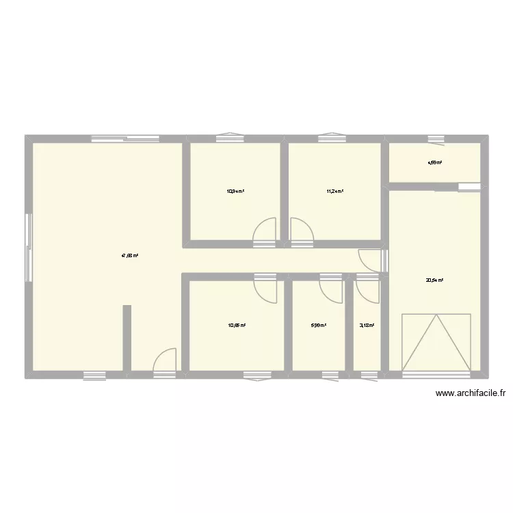 MANON. Plan de 8  et 115 m²