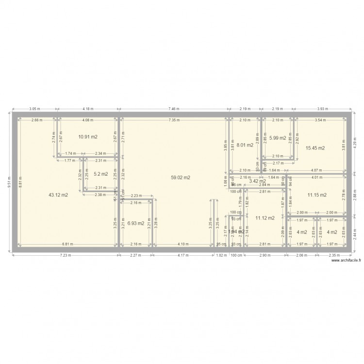 Caze. Plan de 0 pièce et 0 m2