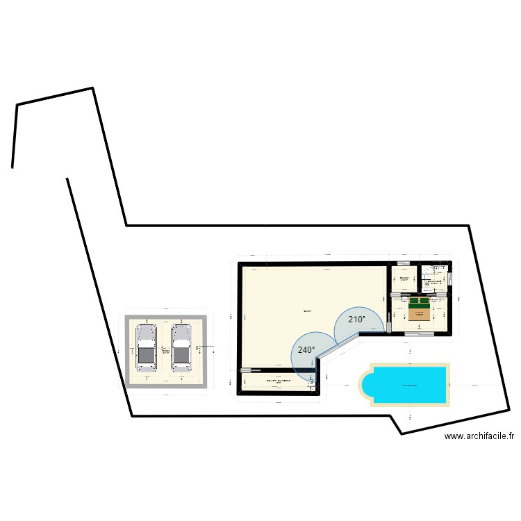 AIGUES-VIVES. Plan de 0 pièce et 0 m2