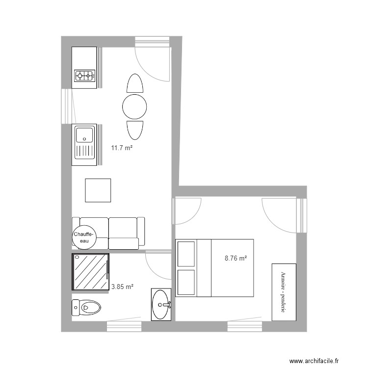 Appart 1 Lanmodez. Plan de 0 pièce et 0 m2