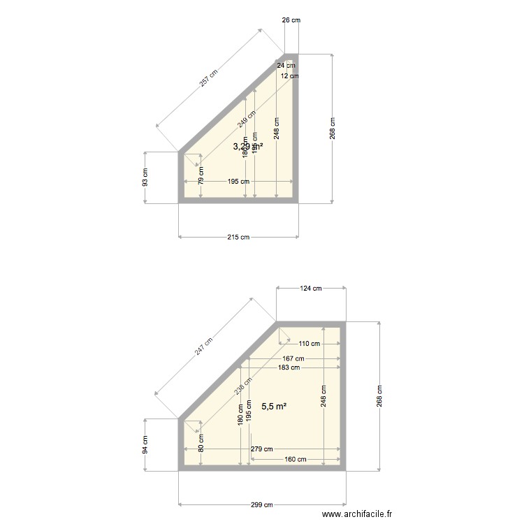 PLAN COUPE SDB. Plan de 0 pièce et 0 m2