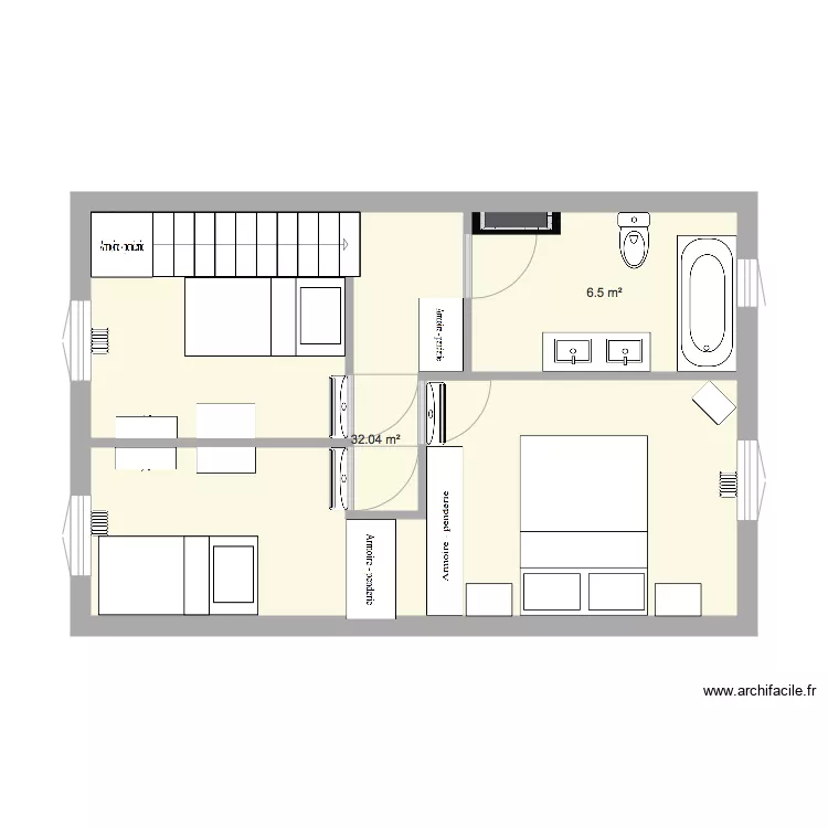 Chambre. Plan de 