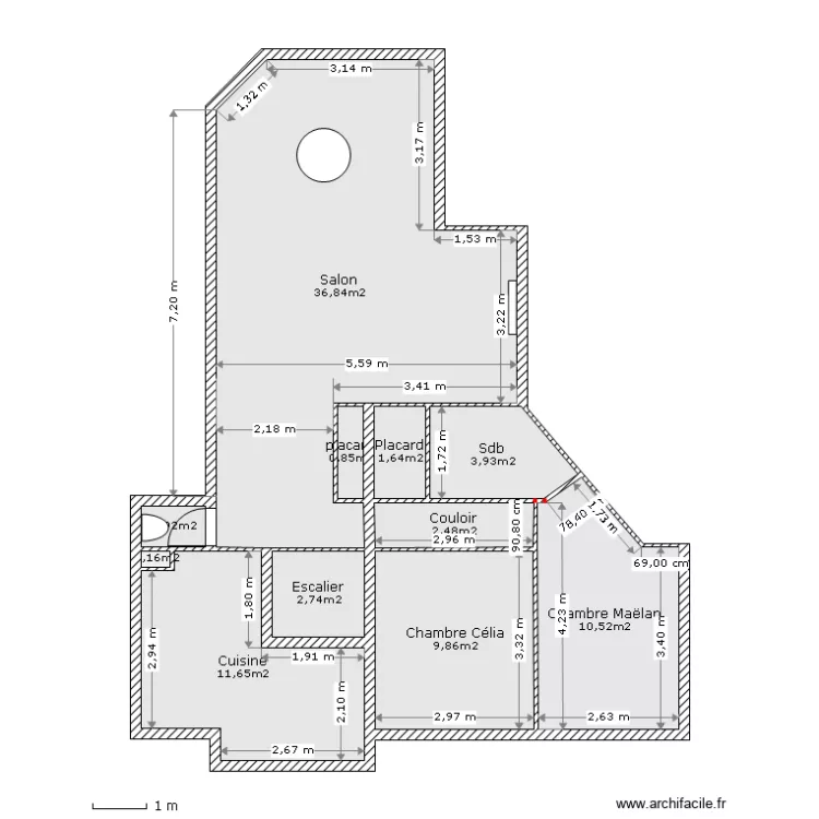 Appart_sansBureau. Plan de 