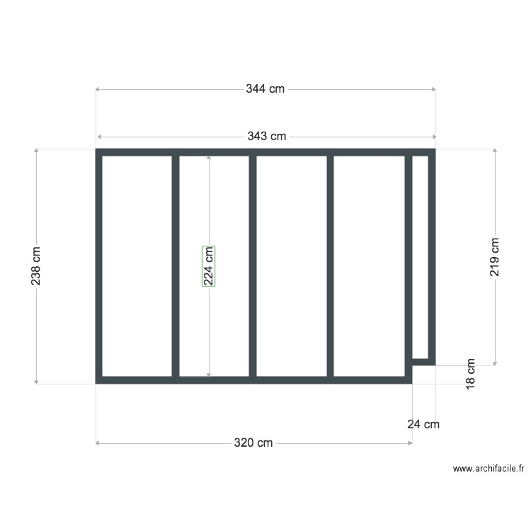 Élévation Cabinet dev. Plan de 0 pièce et 0 m2