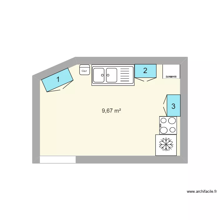 Cuisine Mélanie meubles haut. Plan de Cuisine Mélanie meubles haut. Plan de